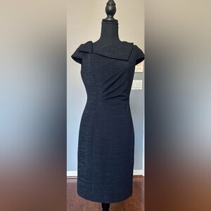 Tahari ASL Black Midi Dress